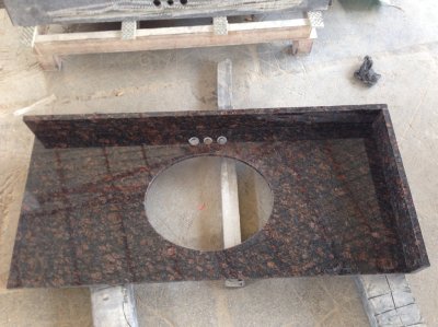 Tan Brown granite countertops vanity 